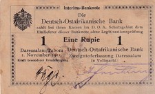 Ro. 916g)U5) / DOA-17e) - 1 Rupie - 01.11.1915 - HU H&auml;ge + FUS - Serie P