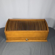 Vintage Solid Wood 31-Slot Desktop Bill Organ...
