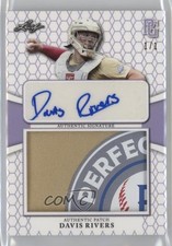 2022 Leaf Perfect Game National Showcase Silver 1/1 Davis Rivers Patch Auto nd3