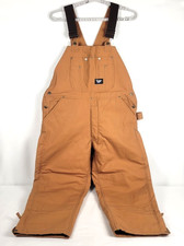 Walls Men's Overalls Size 38-40 Large Regular Blizzard Pruf Insulated Brown