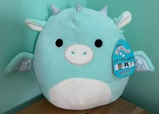 Squishmallow 8 inch Miles the Dragon with Corduroy Belly Rare MINT Condition