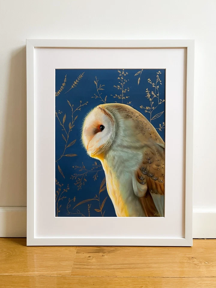 Оригинальная картина маслом 28,5 * 39,5 см сова - Изображение 4 из 4