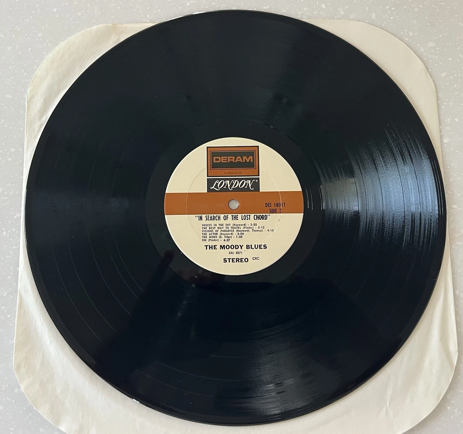 THE MOODY BLUES “IN SEARCH OF THE LOST CHORD” DERAM LONDON RECORD ALBUM VINYL LP