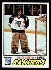 1977 TOPPS GILLES GRATTON 207 EX HOCKEY NEW YORK RANGERS