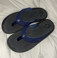 Olukai Ohana Blue Flip Flop Sandals Mens Size 11M