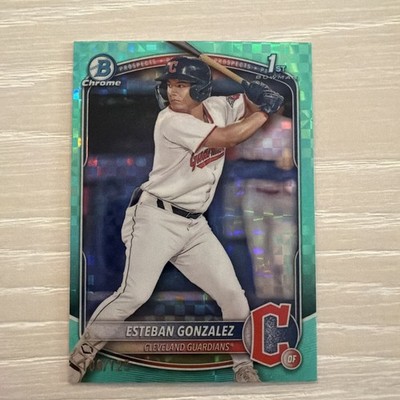 2025 1st Bowman Chrome Esteban Gonzalez Aqua Shimmer /125 #BCP-70 CLE Guardians