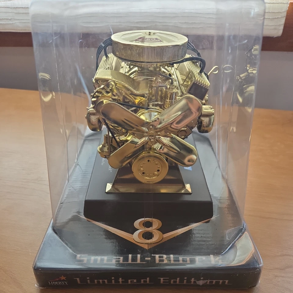 BRONZE PLATED CHEVROLET 350 SMALL-BLOCK V-8 ENGINE 1:6 LIBERTY TURNING PARTS - Image 3 of 4