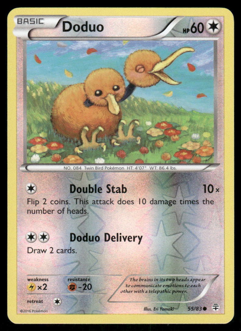 Pokemon Cards Doduo 55/83 Reverse Holo Generations NM
