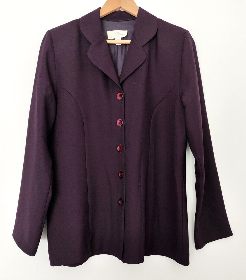 Vintage Plum Jacket LAURENTINO Size 14 Made in Australia Closing Down Sale *L*