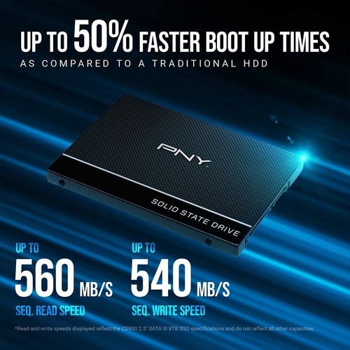PNY CS900 Internal SSD SATA III, 2.5 Inch, 250GB, Read speed up to 535MB/s 250GB - Picture 5 of 8