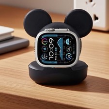 Cartoon Apple Watch Charging Dock, Silicone Stand Holder, Cute Organizer for Des
