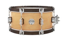 PDP Concept Classic Snare Drum, 6.5x14, Natural/Walnut Hoops