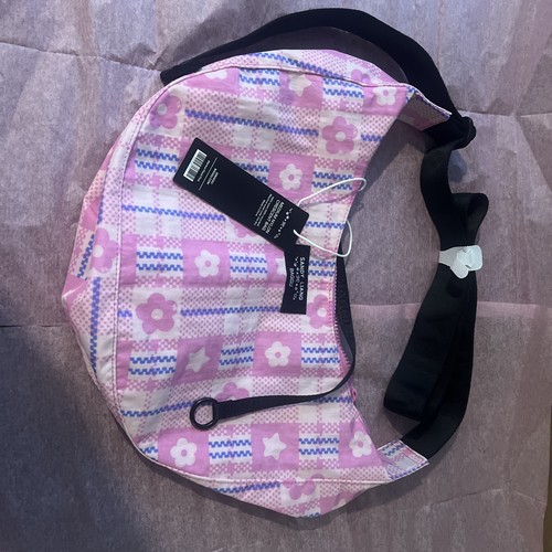 BAGGU X Sandy Liang Pink Medium Crescent Flower Market Plaid Bag