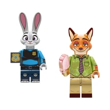Nick Wilde & Judy Hopps Zootopia Custom Minifigures