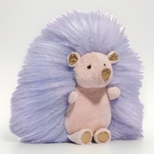 FAO Schwarz 6" Sparklers Plush Purple Lavendar Hedgehog Stuffed Animal Pal