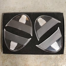 Shelf Wear Lot - 4 License Plate Light Lens Split Oval Window Vw Bug 1052-1957