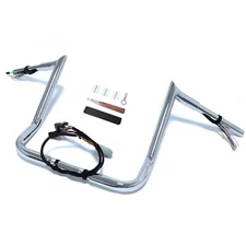 14" Prewired Handlebar For 08-13 Harley Street Glide/Electra Glide/Ultra (Chrome