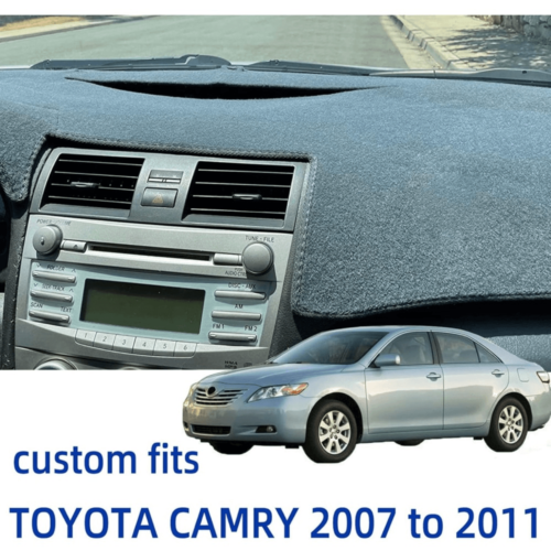Car Dash Cover Dashboard Mat Toyota Camry 2007 2008 2009 2010 2011 Charcoal Grey - Picture 3 of 13