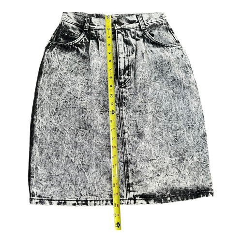 Jupe en jean vintage années 80 Cherokee délavé à l'acide rétro taille S ? Taille 26" - Photo 6/10