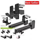 Pair Adjustable Squat Rack Sturdy Steel Squat Barbell