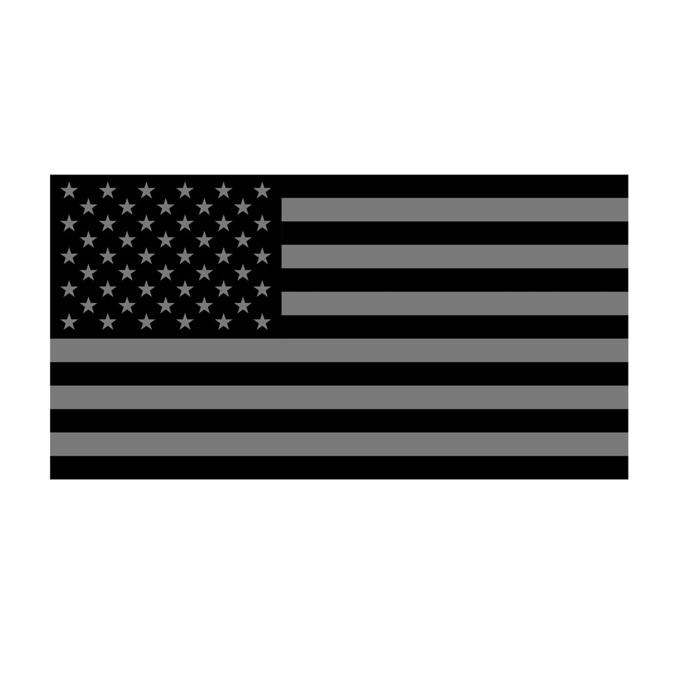Calcomanía adhesiva clásica gris tenue bandera estadounidense vinilo coche camión militar Foto 2 de 4