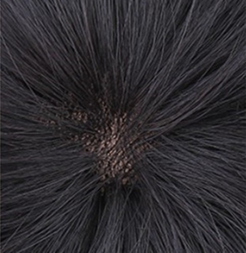 100% Real Remy Human Hair Topper Toupee Clip Hairpiece Lace Top Wig For Men - Picture 8 of 11