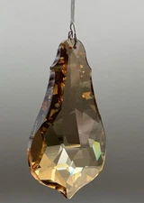 Swarovski Strass Crystal: 8930 Style Modern Pendeloque Drop - 89mm Golden Shadow