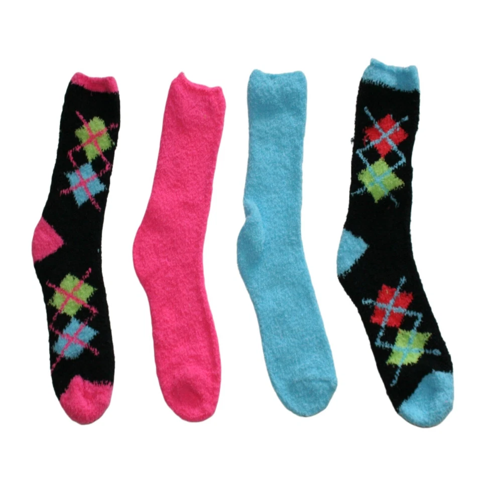 Just One 4 pk Plush Soft Lounge Sleep Socks Women's Size 9-11 - NWT - Image 2 of 4