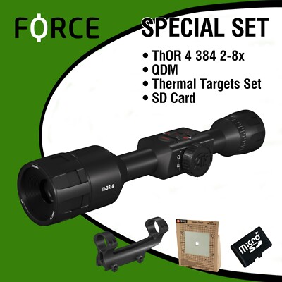 ATN ThOR 4 384 2-8x + FREE Set: QDM +Thermal Targets Set +SD Card