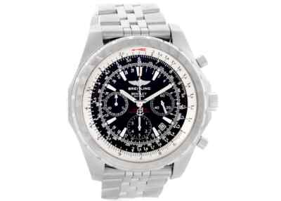 Breitling Bentley Motors T Stainless Steel on Bracelet with Black Dial  A25363
