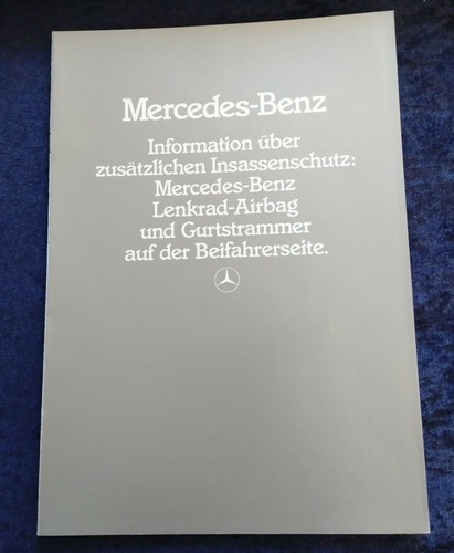 Mercedes Insassenschutz, Lenkrad - Airbag, Gurtstrammer Prospekt 9.1983
