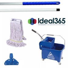 Zestaw mopa i wiadra Kentucky Mop Wiadro Wringer Uchwyt mopa Zestaw combo - niebieski