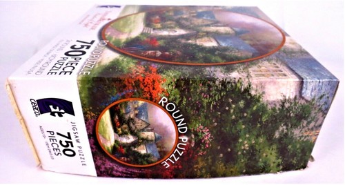 Thomas Kinkade "Beyond Autumn Gate" 750 Pc - 24" Round Jigsaw puzzle - EUC - Picture 4 of 8