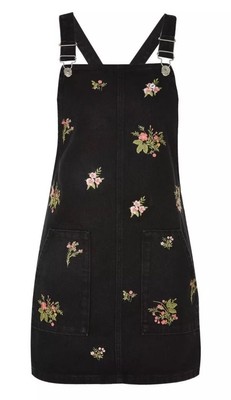 topshop denim dungaree dress