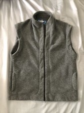 CAMP 7 Mens Womens Unisex Grey Recycled Fleece Zip Up Vest USA VINTAGE Size XL