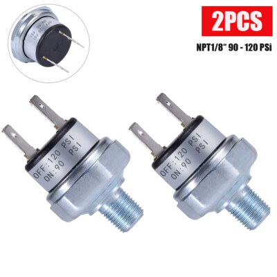 #ad #ad 2 Air Pressure Switch 90 120 PSI Pressure Switch 1 8quot; 27 NPT DC 24V 12V Pressure $15.06