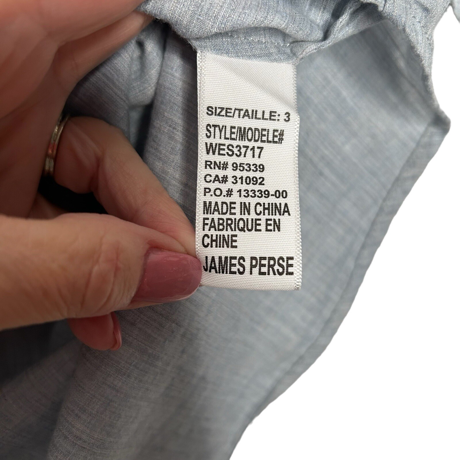 James Perse Light Blue Button Down Collared Shirt… - image 12