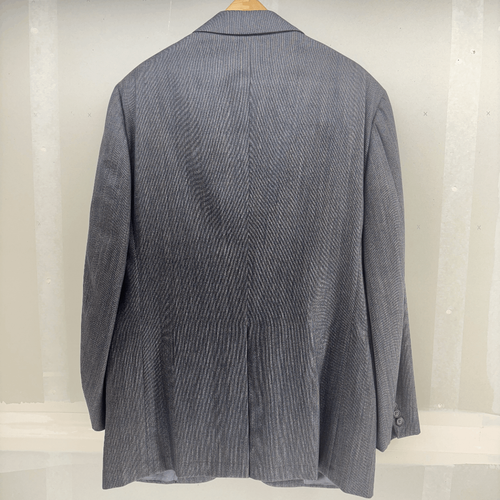 Traje De Colección Hickey Freeman Gris Lana Rayas EE. UU. Hecho en Unión A Medida Talla 38R - Imagen 3 de 9