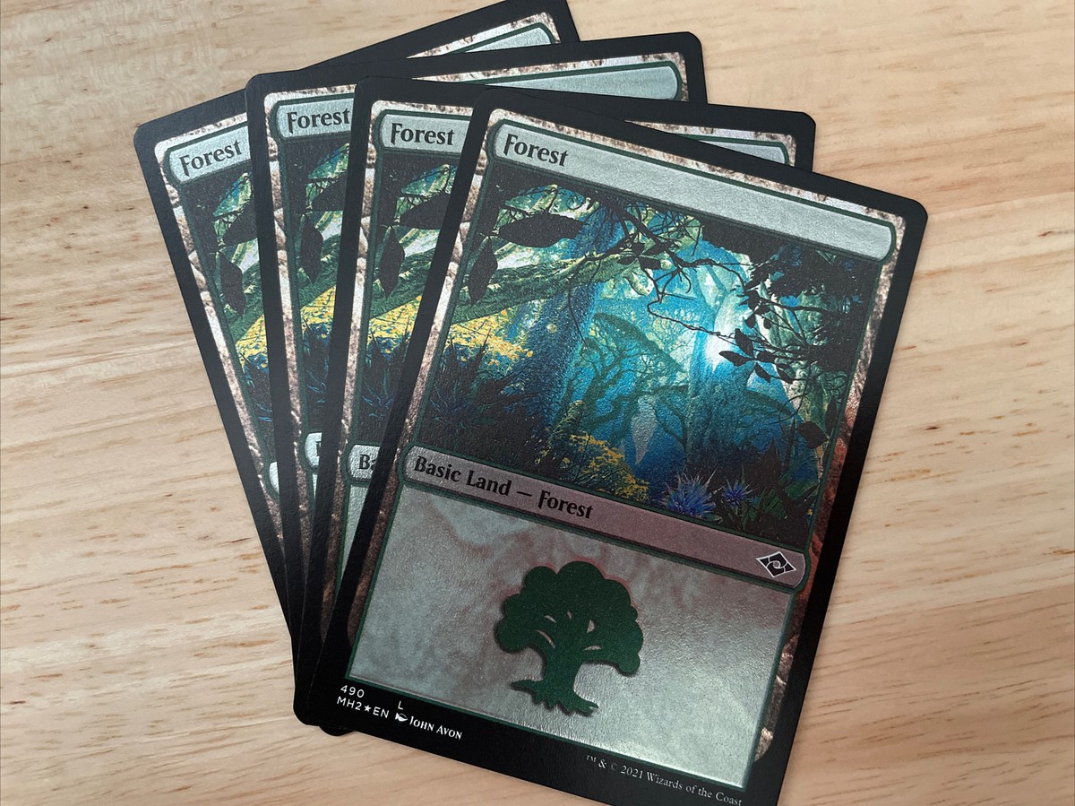 4x Forest [FOIL ETCHED] (490) - Modern Horizons 2(MH2) - Magic the