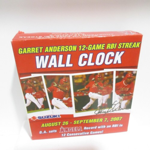 Horloge murale Los Angeles ANAHEIM Angels MLB PROMO STADE EXCLUSIF GARRET ANDERSON - Photo 4/9