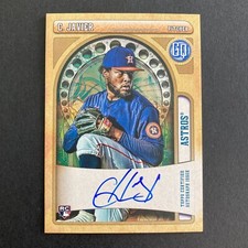 Cristian Javier 2021 Topps Gypsy Queen On-Card Auto Rookie #GQA-CGA Astros RC GQ