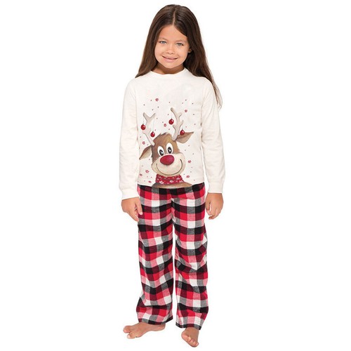 Family Matching Christmas Pyjamas Adult Kids Xmas Nightwear Pjs Set Reindeer - Picture 17 of 18