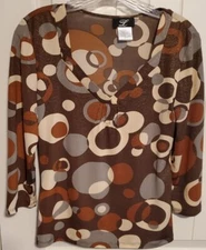 Libra Blouse Women's Size M Tan