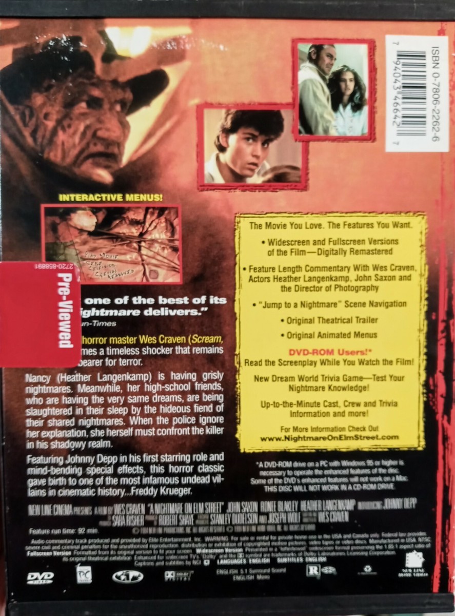 【中古】 2005 Open Official Film DVD YESASIA: A Nightmare On Elm Street (1984) (DVD) (Hong Kong