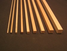 1/2 x 1/2 x 22" Model Lumber wood basswood dollhouse post 2pcs