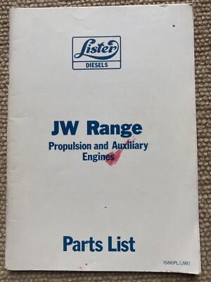 LISTER DIESEL JW RANGE - Antriebs- & Hilfsmotoren Teileliste Prospekt