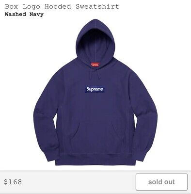 Supreme Box Logo Bogo Hoodie Washed Navy Sweatshirt FW21 Supreme Box Logo Bogo Hoodie Washed Navy Sweatshirt FW21