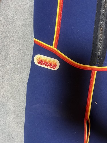 Women's Bare Blue Vintage Style Wetsuit Colorful Stripes Size ML - Picture 8 of 8