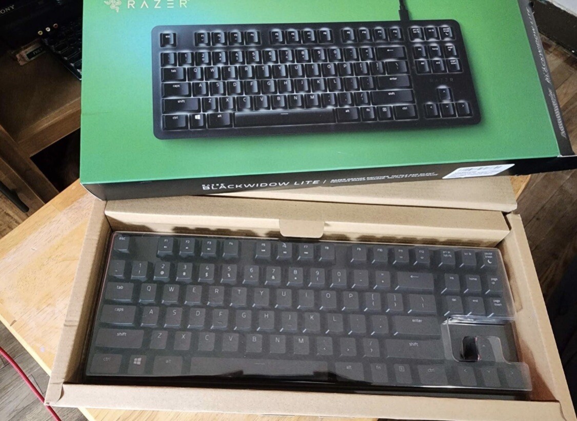 Razer blackwidow lite tkl orange switches keyboard