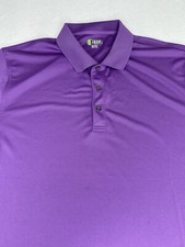 IZOD Golf Men's Polo Shirt X-treme Function SS Purple mini Check XL